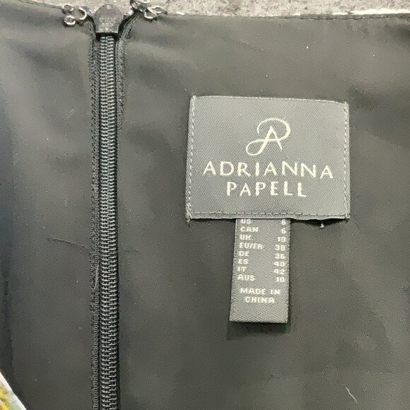 Adrianna Papell Black Multi Floral Sleeveless Midi Dress - Picture 3 of 5